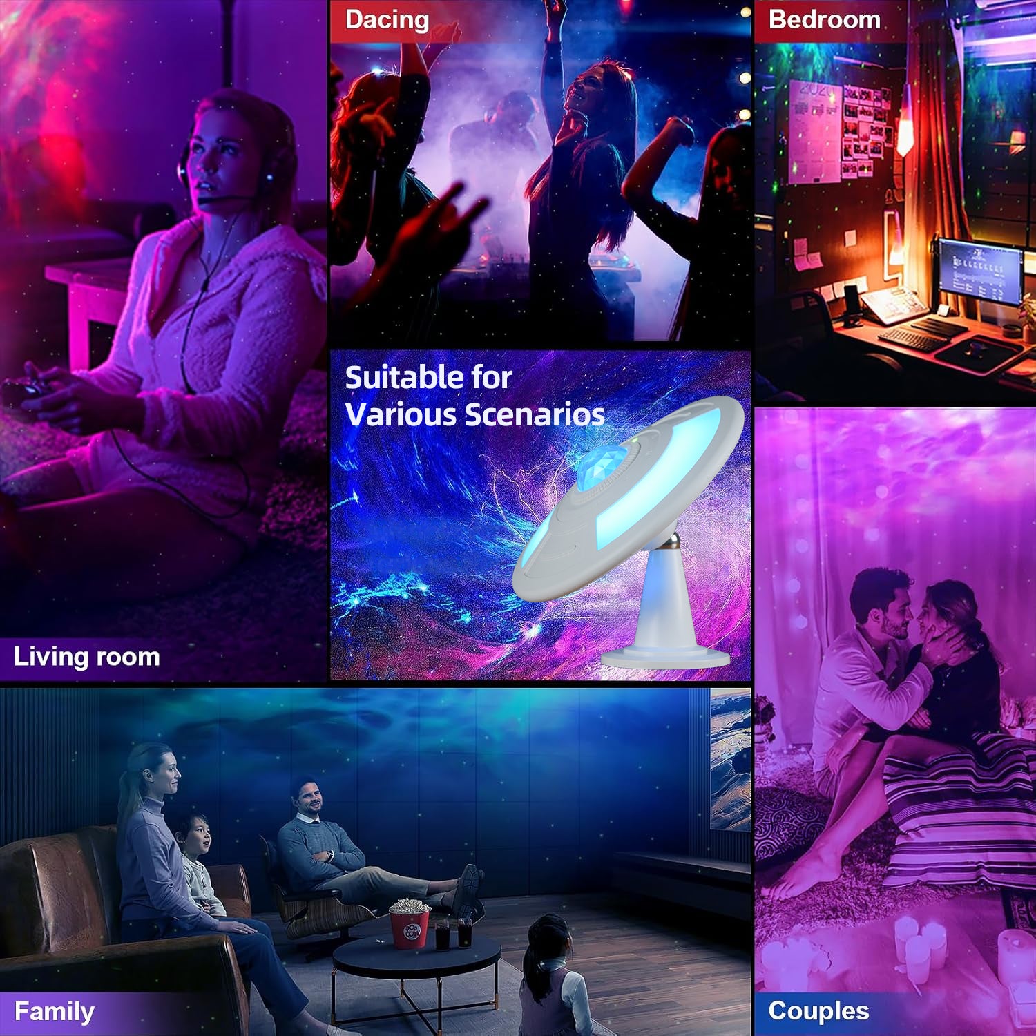 UFO Starlight ambient lamp : Starry Night Family Light Show