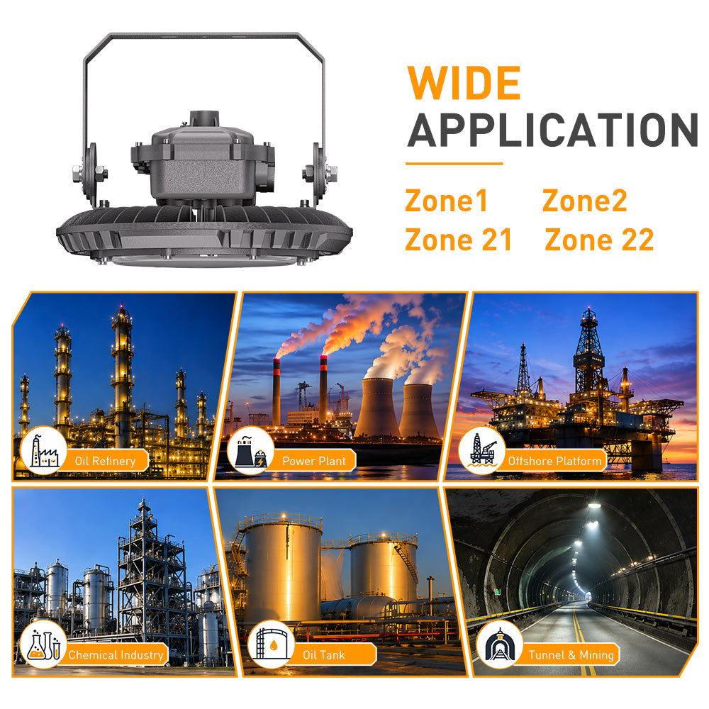 Explosion Proof LED Light | IECEx & ATEX Certified | Zone 1 2 21 22 | IP65 High Bay