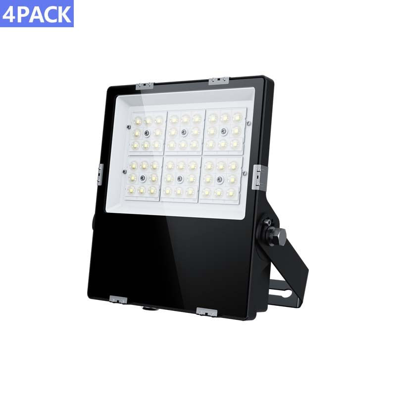 Slim G3 100W 16000LM LED Flood Light, Sosen Driver, Outdoor Industrial Lighting, 4000K, Adjustable Bracket