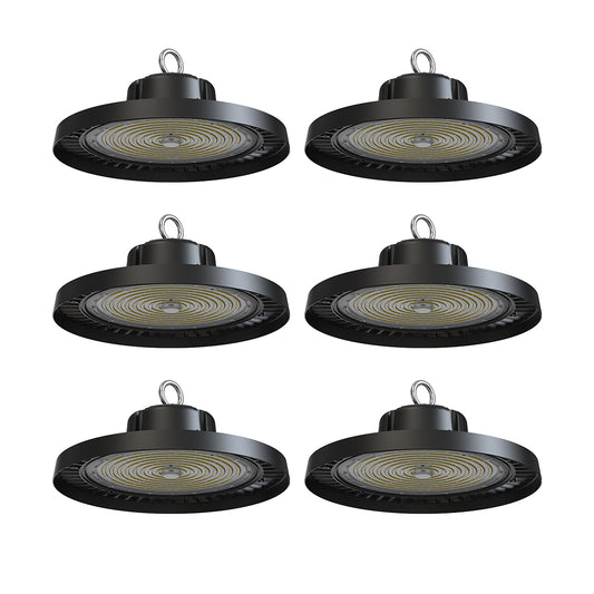 UFO LED High Bay Lights 150W, 5000K Daylight，22500LM (150lm/W), CE RoHS Certified, IP65 Waterproof, 5-Year Warranty