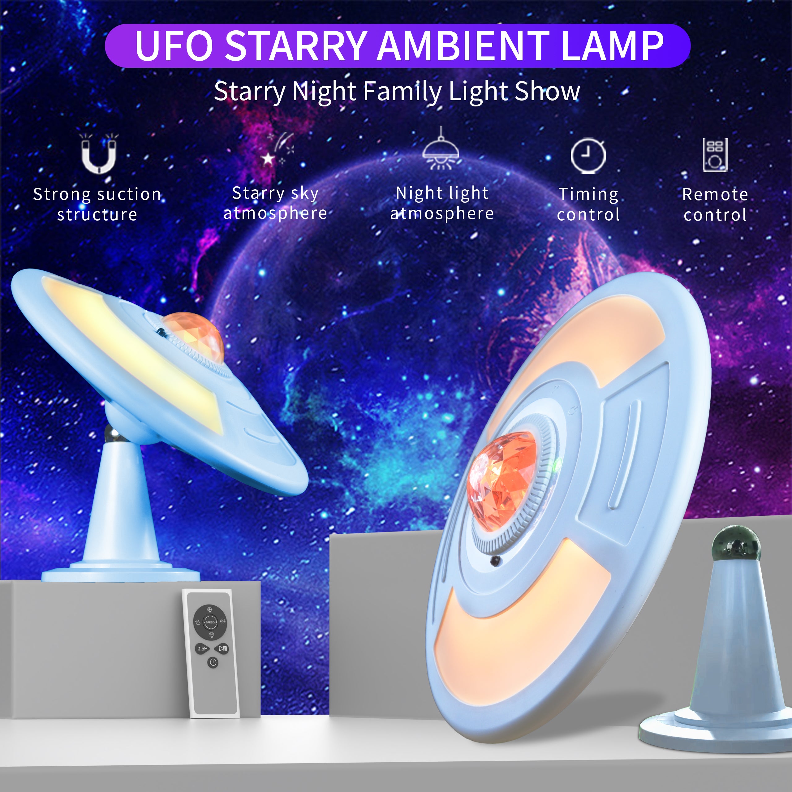 UFO Starlight ambient lamp : Starry Night Family Light Show