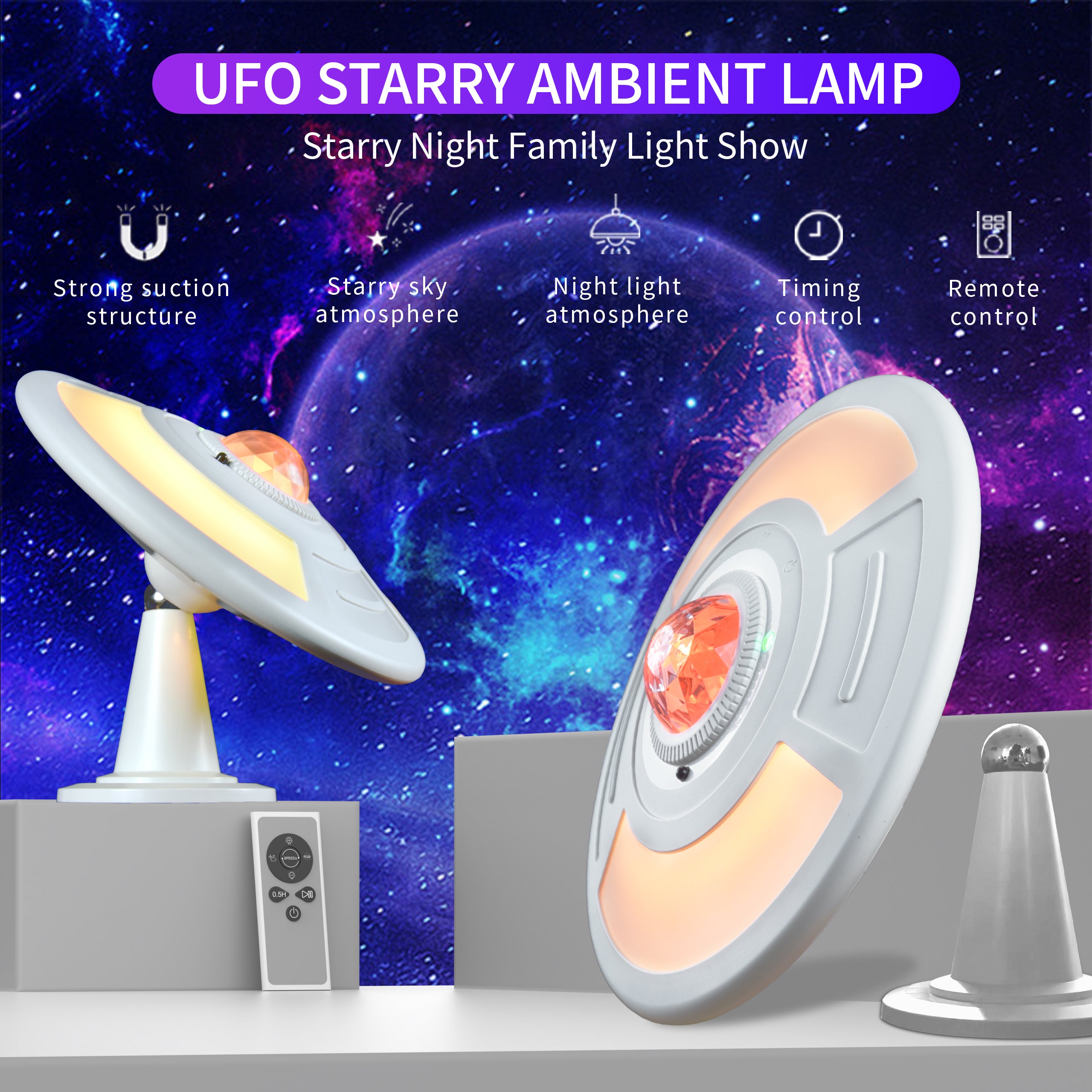 UFO Starlight ambient lamp : Starry Night Family Light Show