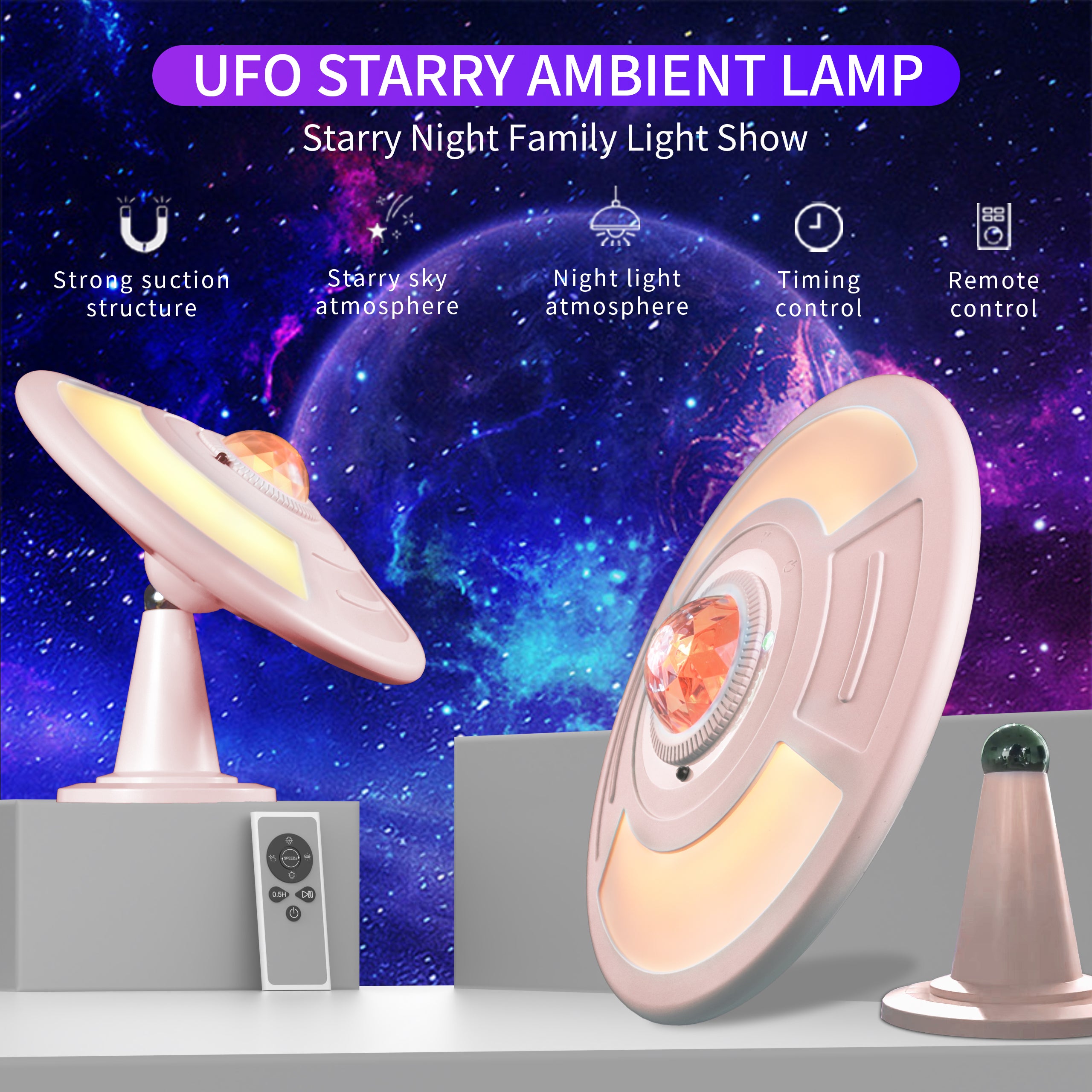UFO Starlight ambient lamp : Starry Night Family Light Show
